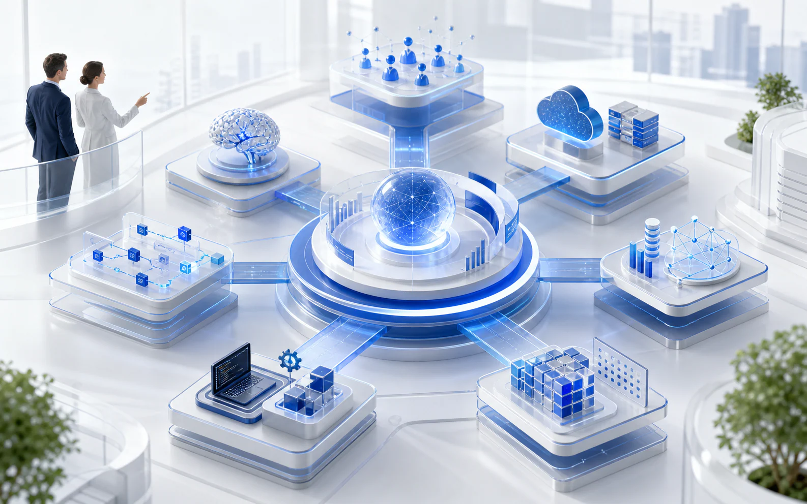 Connected enterprise AI services and transformation capabilities