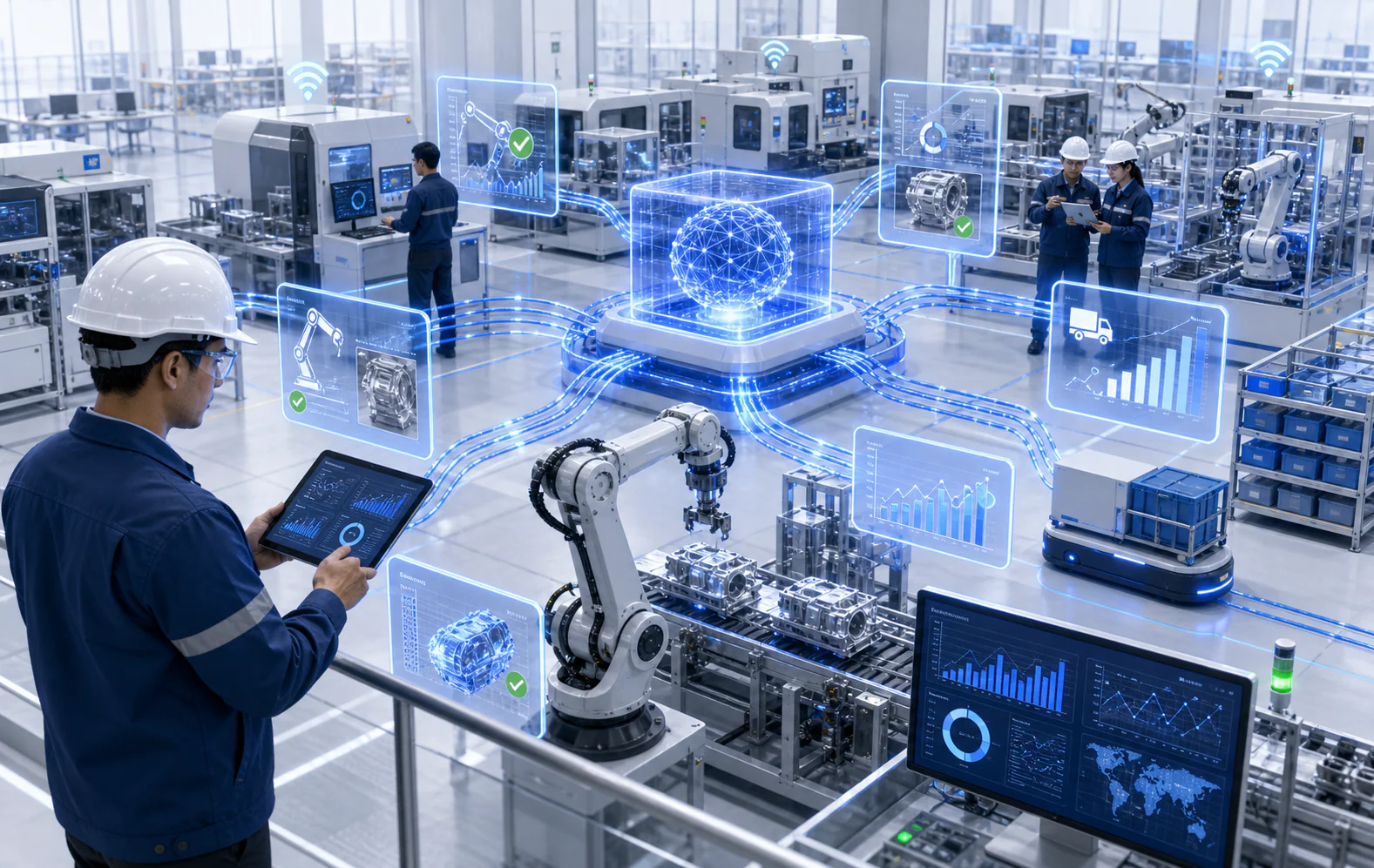 Manufacturing AI automation and digital transformation environment